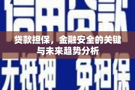 杜集贷款担保，金融安全的关键与未来趋势分析