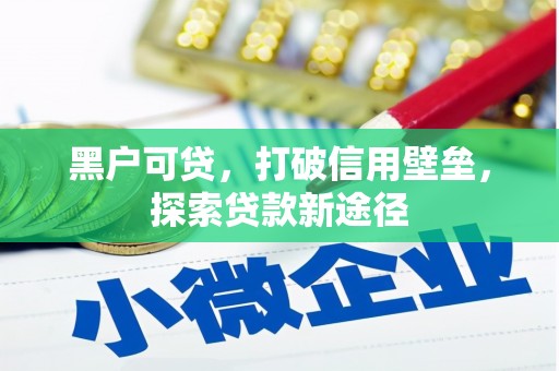 杜集黑户可贷，打破信用壁垒，探索贷款新途径