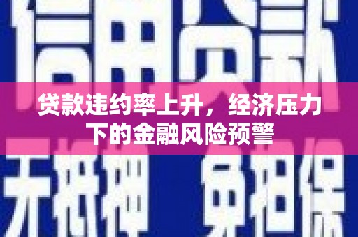 杜集贷款违约率上升，经济压力下的金融风险预警