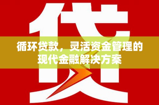 杜集循环贷款，灵活资金管理的现代金融解决方案
