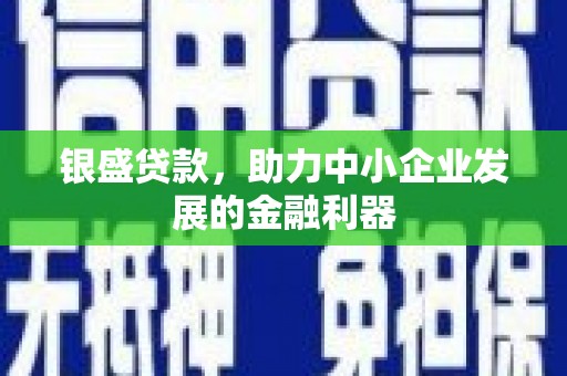 杜集银盛贷款，助力中小企业发展的金融利器