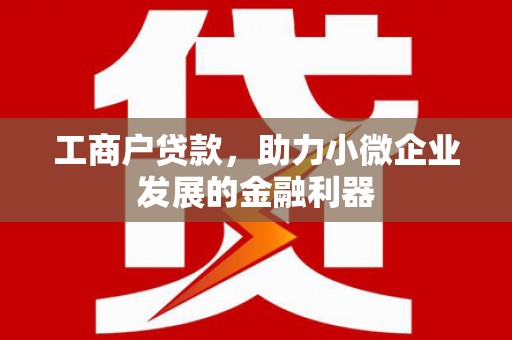 杜集工商户贷款，助力小微企业发展的金融利器