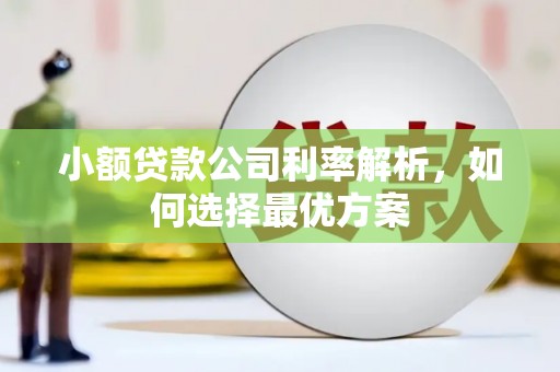 杜集小额贷款公司利率解析，如何选择最优方案