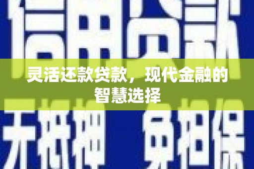 杜集灵活还款贷款，现代金融的智慧选择