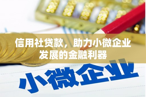 杜集信用社贷款，助力小微企业发展的金融利器