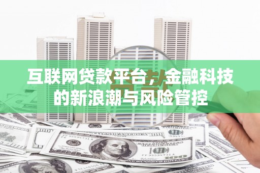 杜集互联网贷款平台，金融科技的新浪潮与风险管控