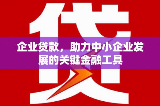 杜集企业贷款，助力中小企业发展的关键金融工具