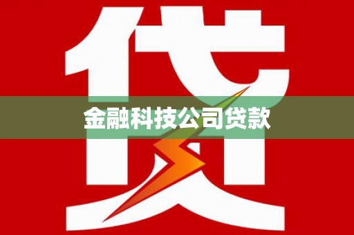 杜集金融科技公司贷款
