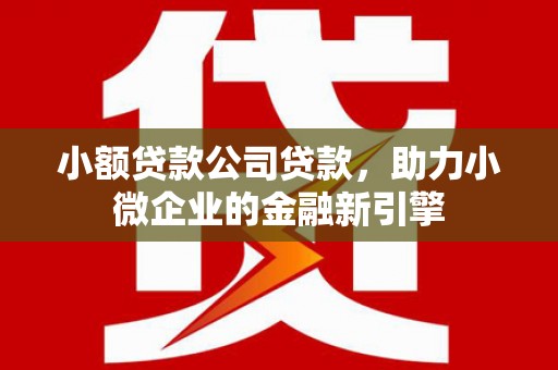 杜集小额贷款公司贷款，助力小微企业的金融新引擎