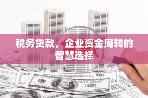 杜集税务贷款，企业资金周转的智慧选择