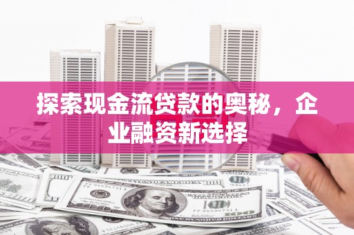 杜集探索现金流贷款的奥秘，企业融资新选择