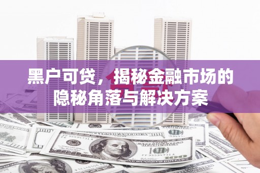 杜集黑户可贷，揭秘金融市场的隐秘角落与解决方案