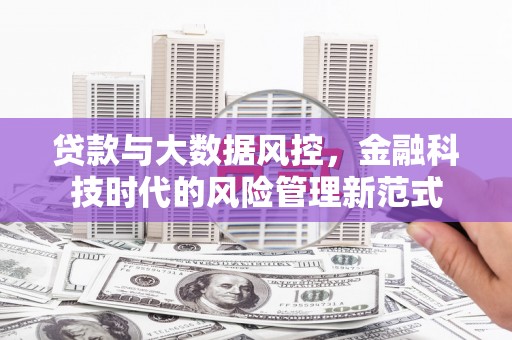 杜集贷款与大数据风控，金融科技时代的风险管理新范式