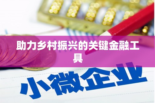 杜集助力乡村振兴的关键金融工具