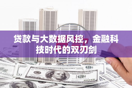 杜集贷款与大数据风控，金融科技时代的双刃剑