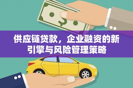 杜集供应链贷款，企业融资的新引擎与风险管理策略