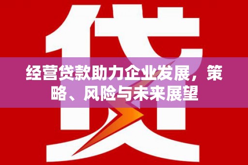 杜集经营贷款助力企业发展，策略、风险与未来展望