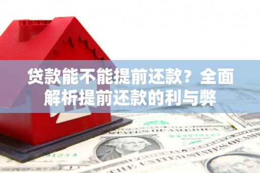 杜集贷款能不能提前还款？全面解析提前还款的利与弊