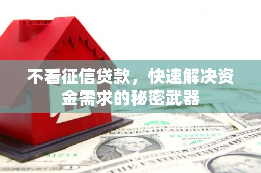 杜集不看征信贷款，快速解决资金需求的秘密武器