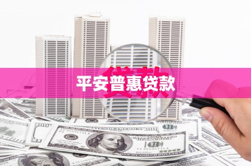 杜集平安普惠贷款