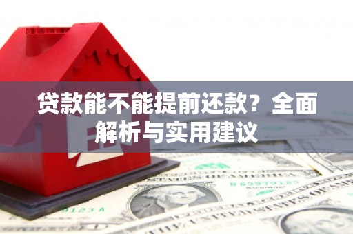 杜集贷款能不能提前还款？全面解析与实用建议