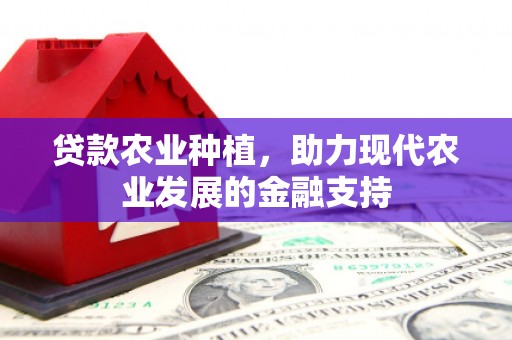 杜集贷款农业种植，助力现代农业发展的金融支持